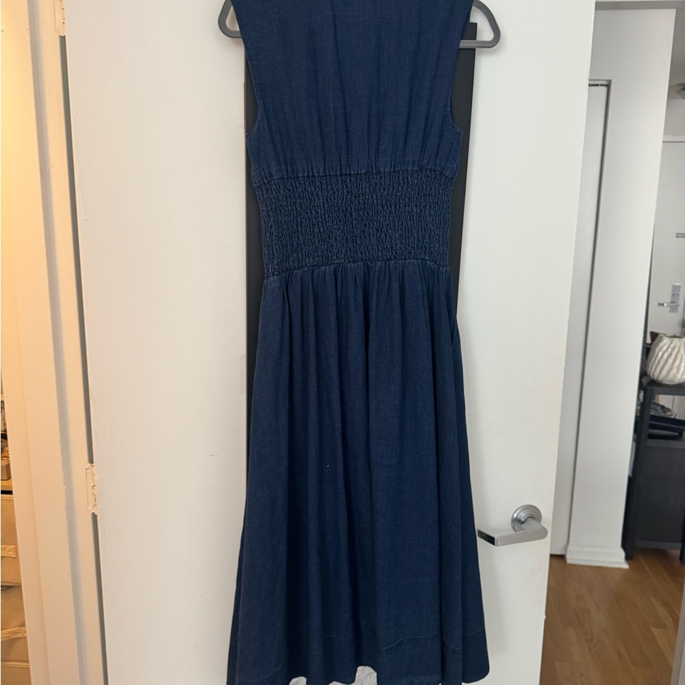 Anthropologie Tommie Denim Blue Midi Dress - Picture 4 of 4